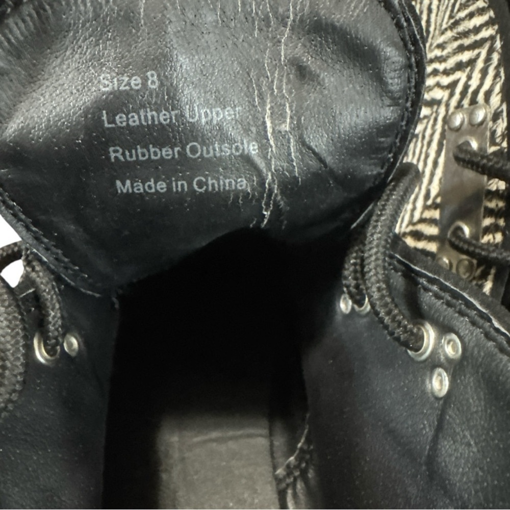 Very Volatile Black and Red Lace Up Boots - Picture 7 of 8